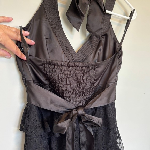 Urban Behavior Y2K Babydoll Halter Top Dark Romantic Whimsigoth Black Women's S - Picture 6 of 12